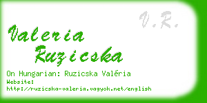 valeria ruzicska business card